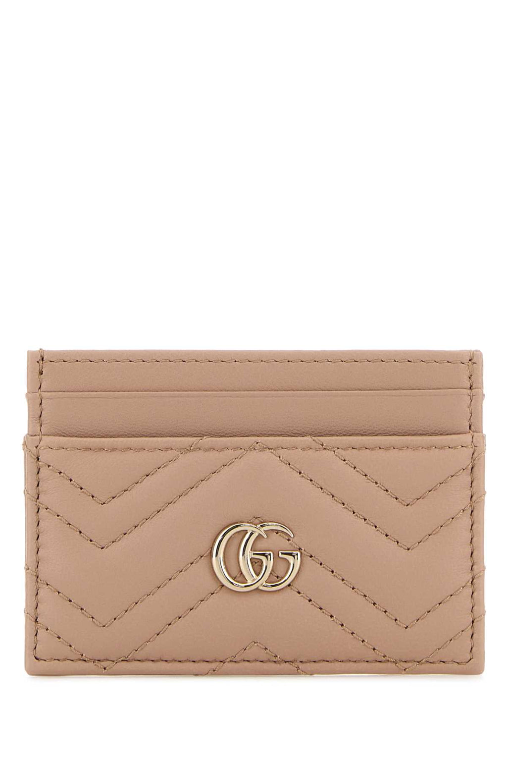 GUCCI CREDIT CARDS HOLDER(463)GG MARMONT 2.0 For Women Exterior: 100% Leather Finishing color: Platinum