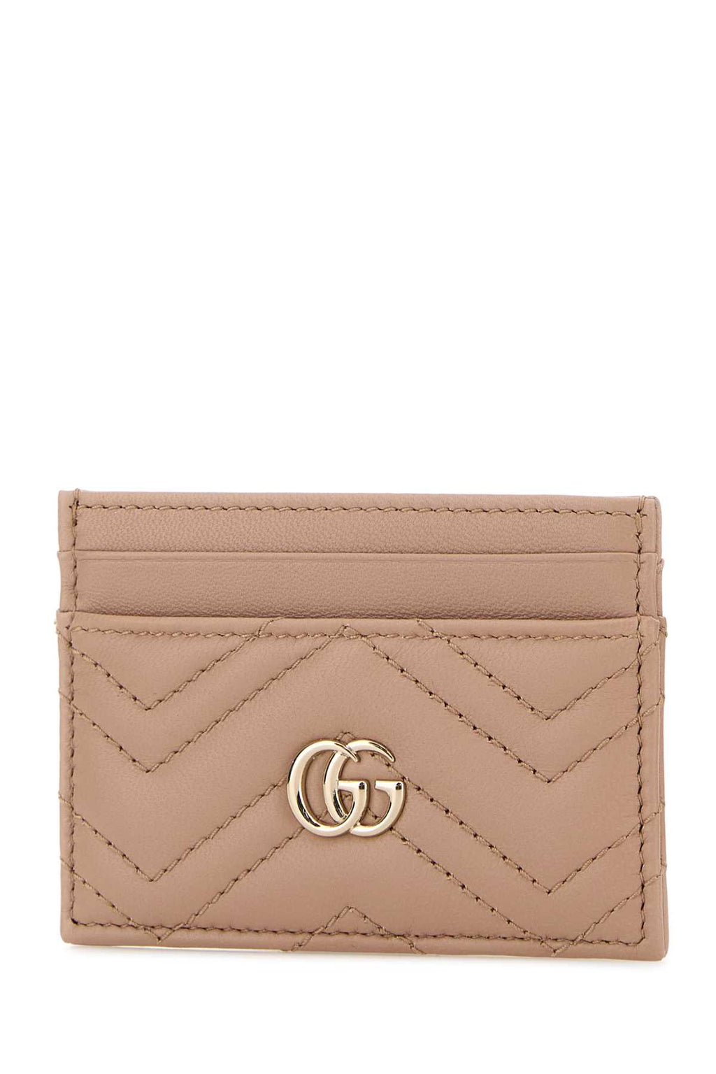 GUCCI CREDIT CARDS HOLDER(463)GG MARMONT 2.0 For Women Exterior: 100% Leather Finishing color: Platinum