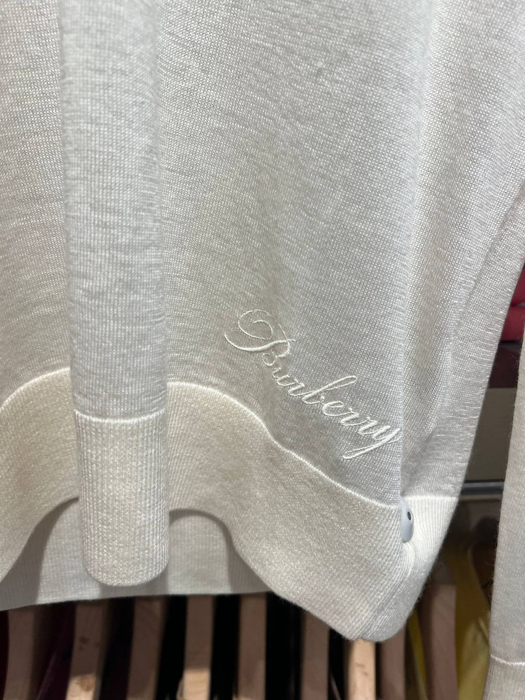 Ruffle Detail V-neck Sweater