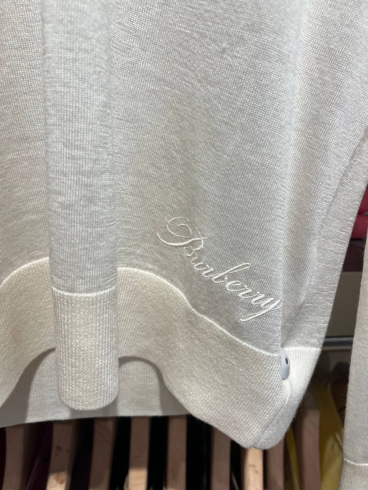 Ruffle Detail V-neck Sweater