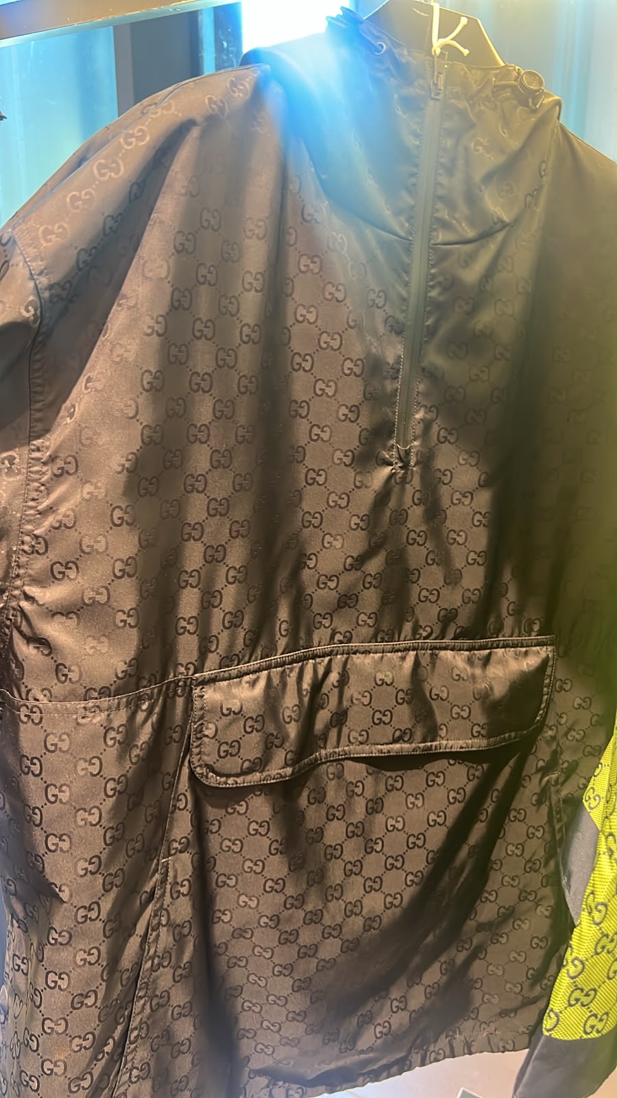 GG Monogram Nylon Half-Zip Anorak