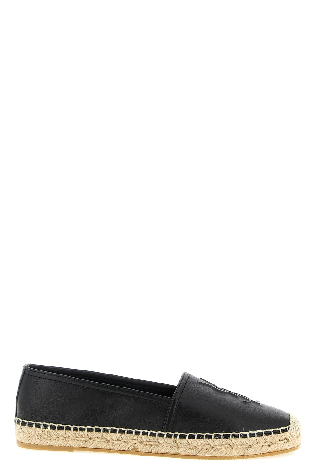SAINT LAURENT Logo leather espadrilles For Women 100% lamb leather