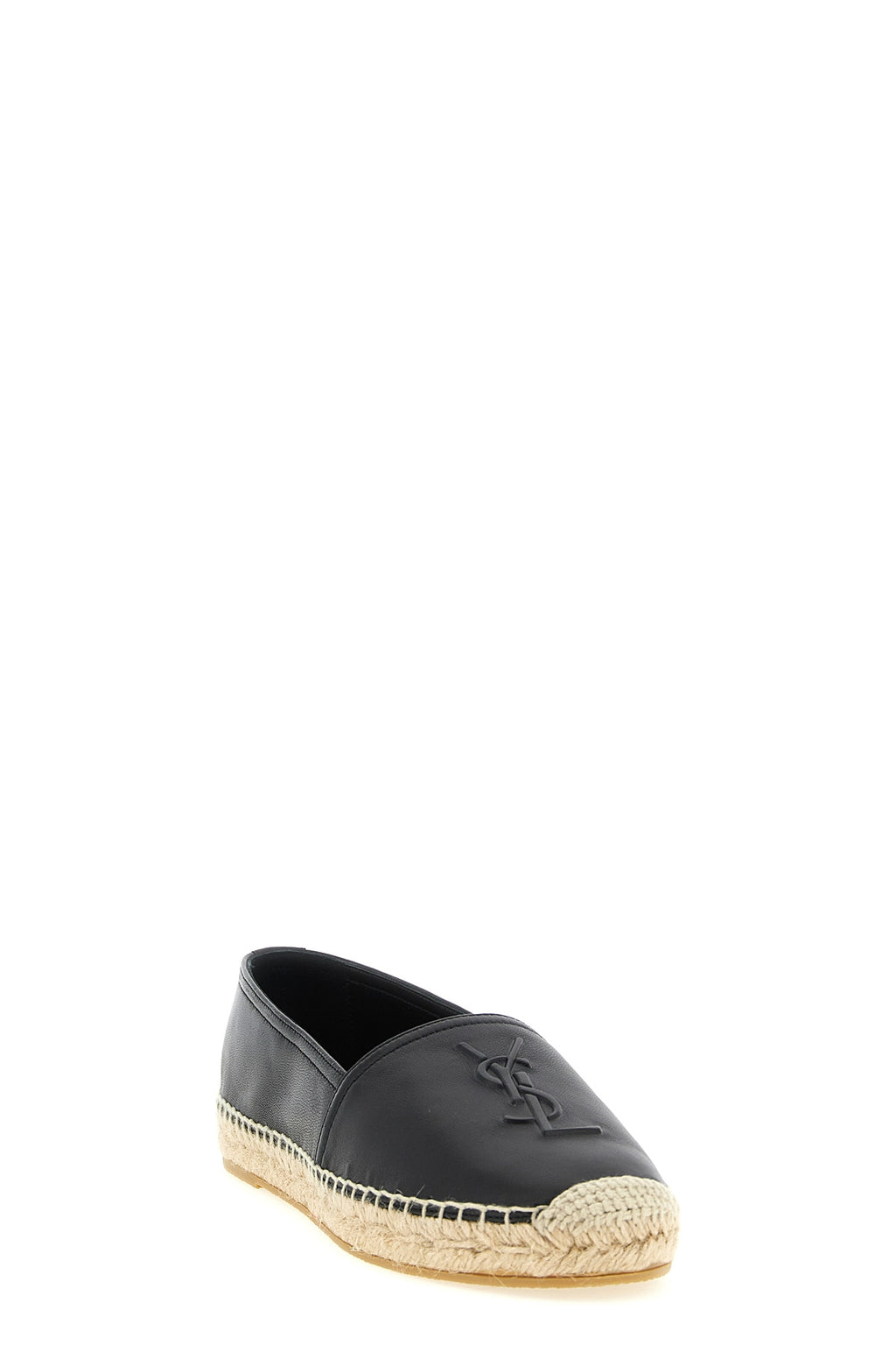SAINT LAURENT Logo leather espadrilles For Women 100% lamb leather