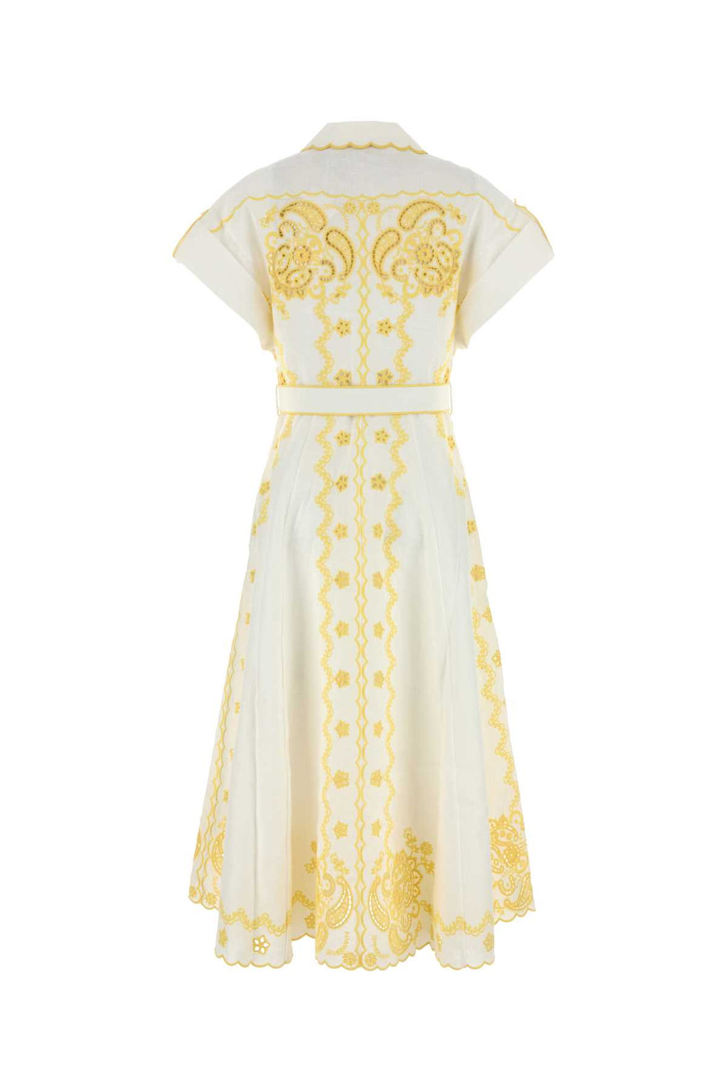 ZIMMERMANN LUCKY EMBROIDERED MIDI DRESS For Women Exterior: 100% Linen