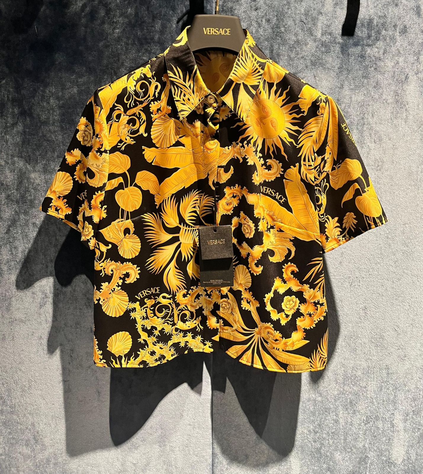 Sun and Shell Print Short-Sleeve Shirt