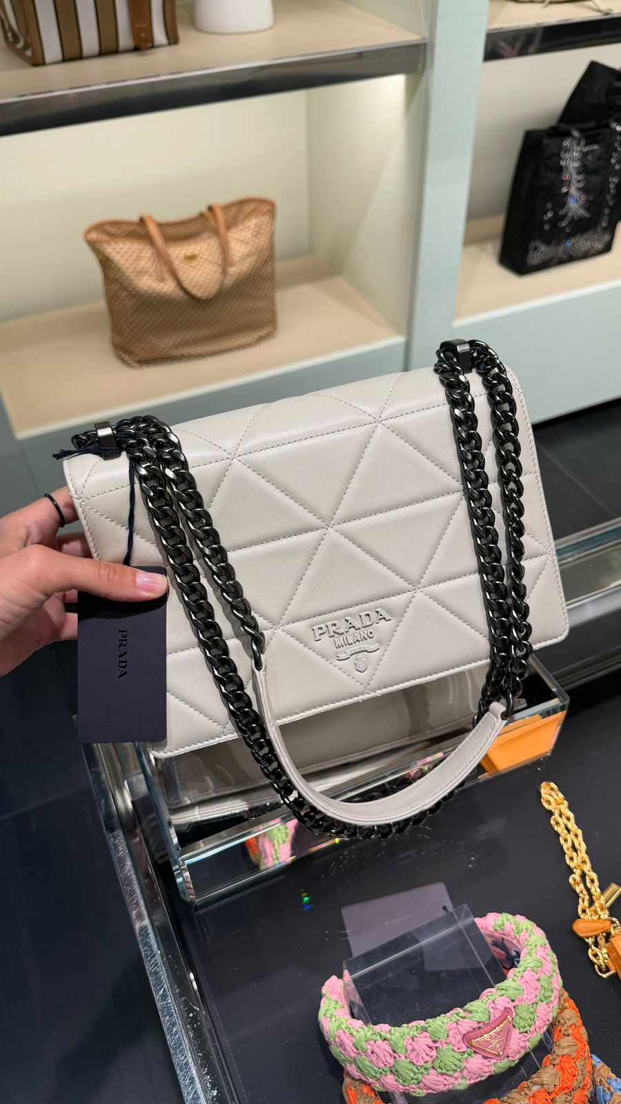Soft Chain Quilted Nappa Leather Shoulder Bag