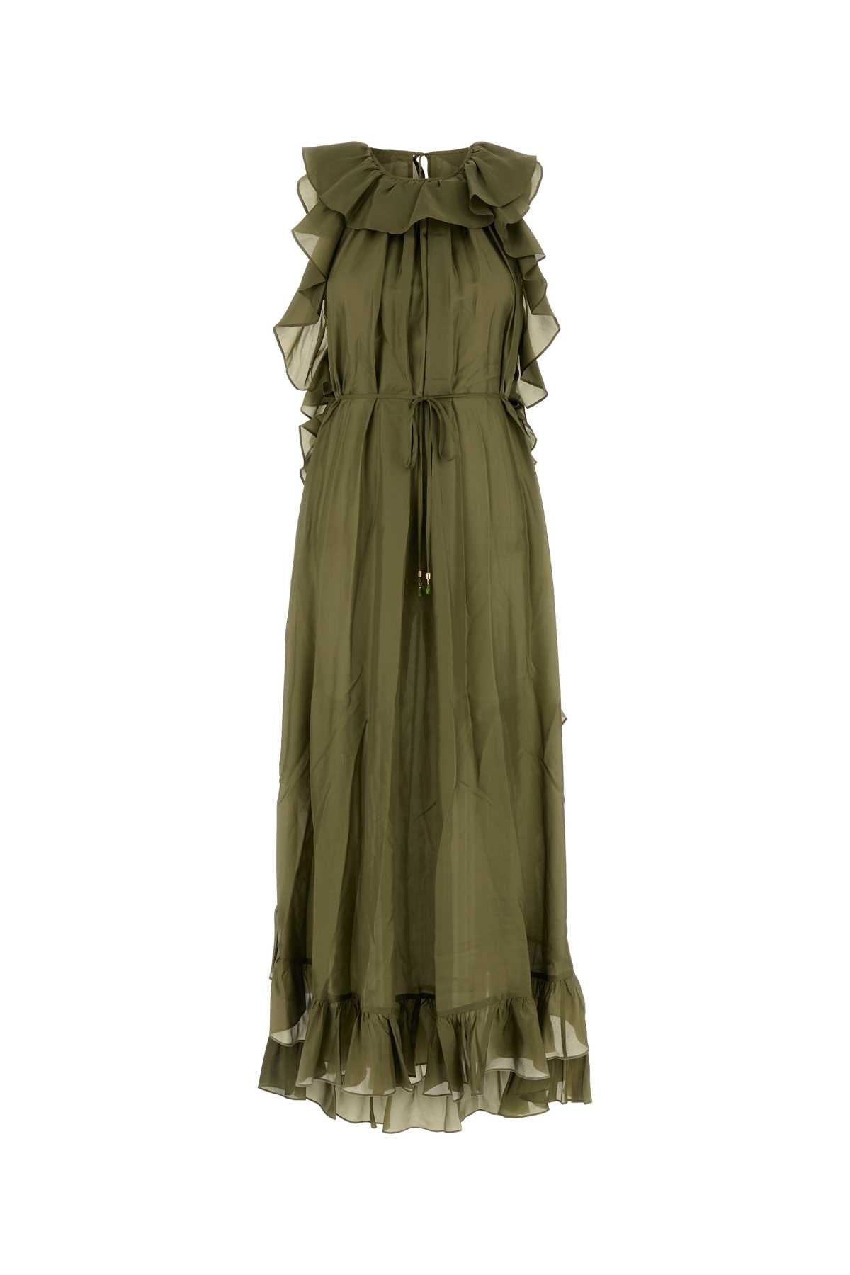 ZIMMERMANN CASCADIAN RUFFLE MIDI DRESS For Women Exterior: 100% Silk