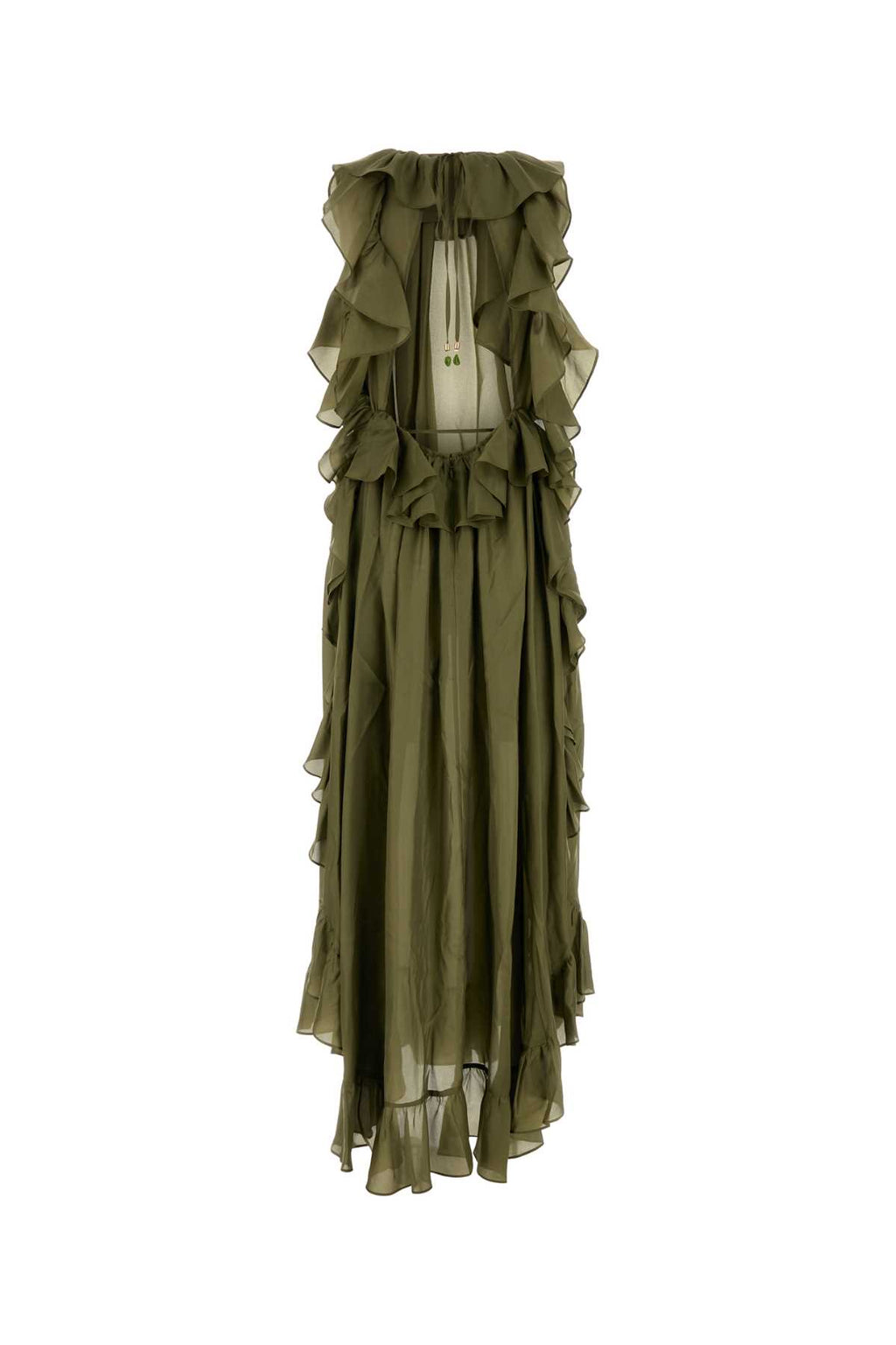 ZIMMERMANN CASCADIAN RUFFLE MIDI DRESS For Women Exterior: 100% Silk