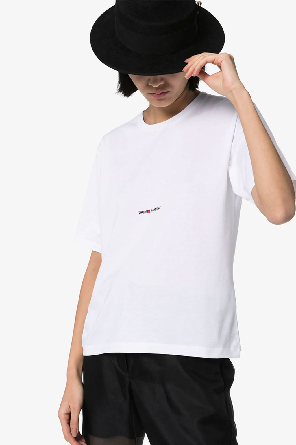 SAINT LAURENT 'Saint Laurent Rive gauche' T-shirt For Women 100% cotton