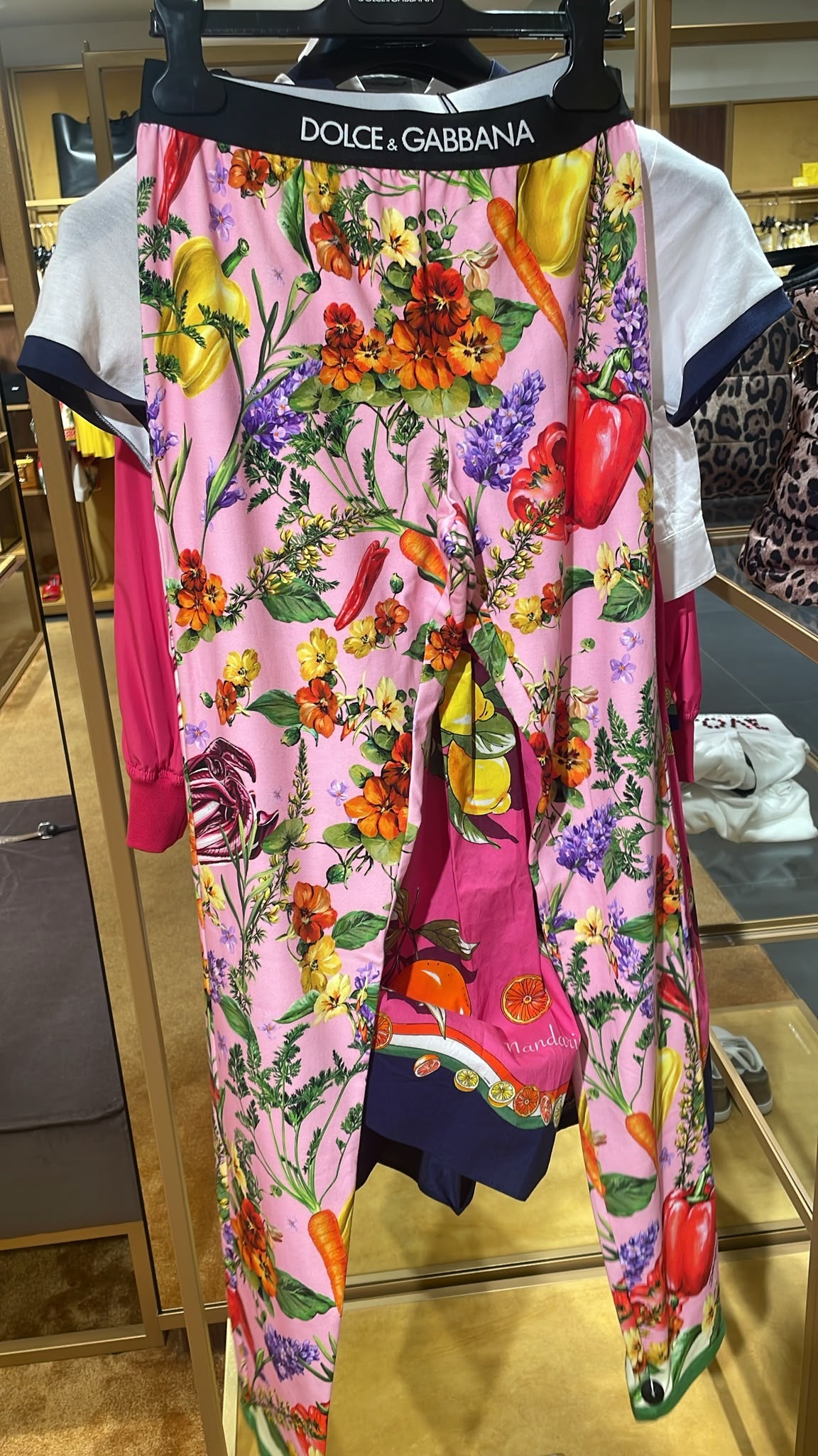 Vegetable and Floral Print Leggings
