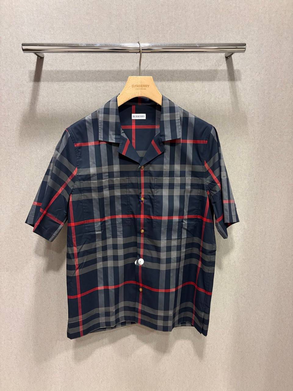 Check Cotton Short-sleeve Shirt