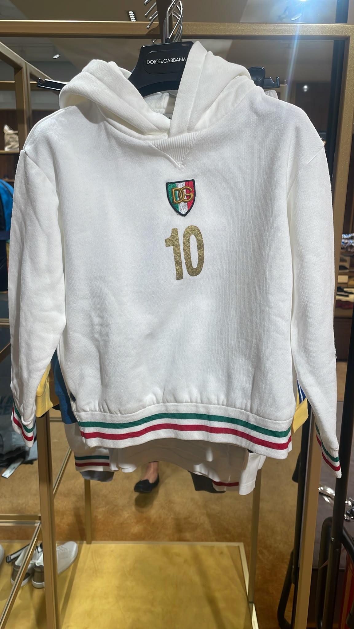 DG Logo Hoodie with Italian Flag Detail