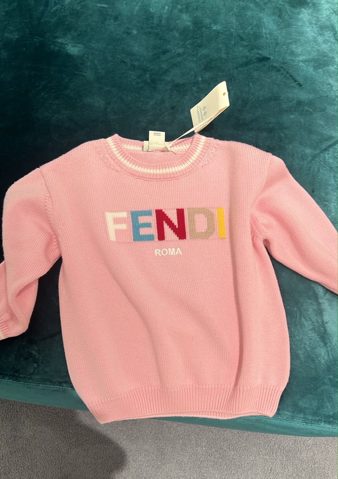 Kids' Logo-Intarsia Cotton Sweater