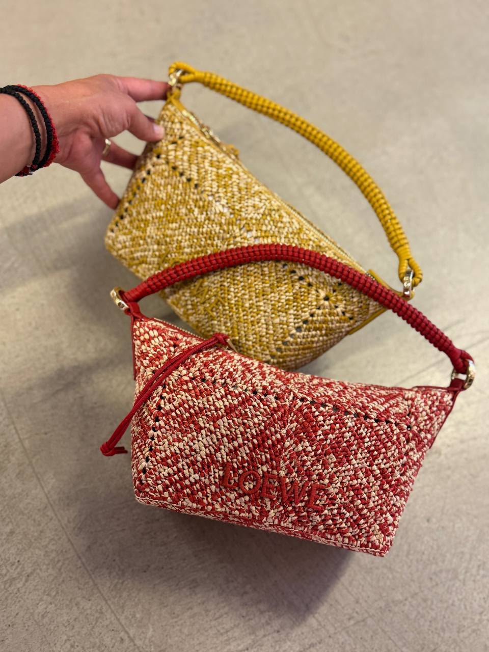 Small Hammock Hobo Bag in Raffia
