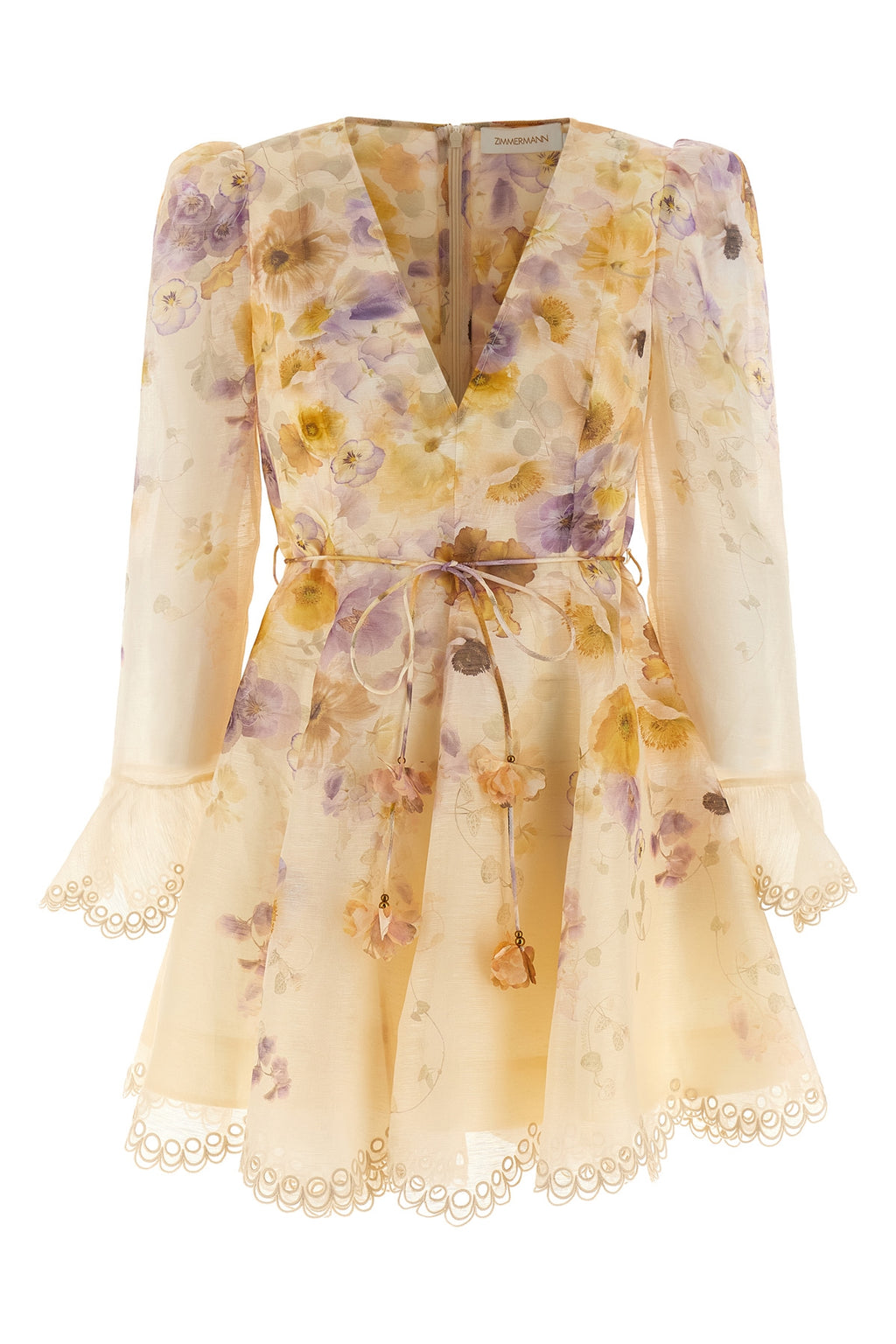 ZIMMERMANN 'Memento Embroidered' dress For Women 53% linen, 47% silk