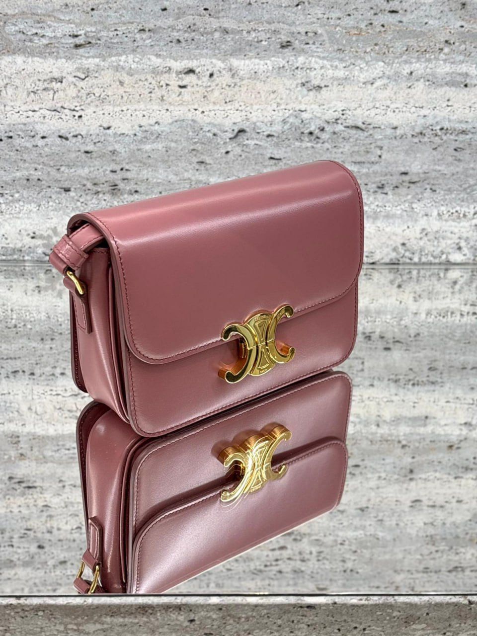 Teen Triomphe Bag in Shiny Calfskin