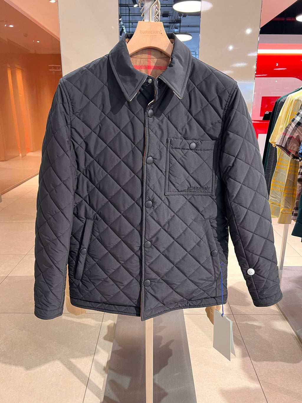 Check Quilted Overshirt