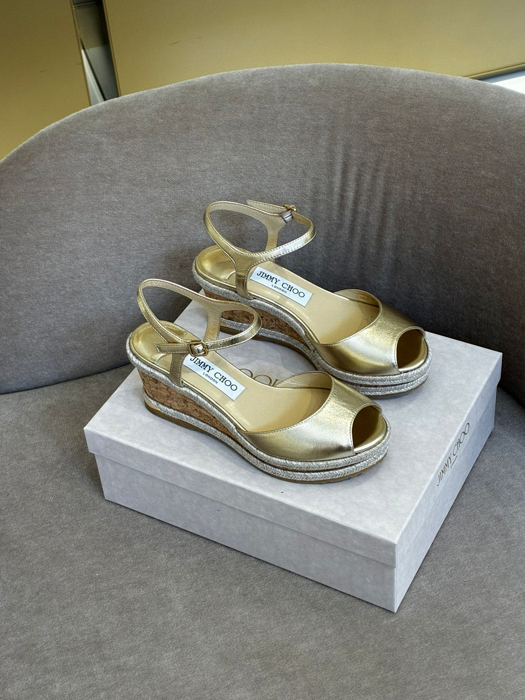 Dellena 100 Denim Wedge Sandals