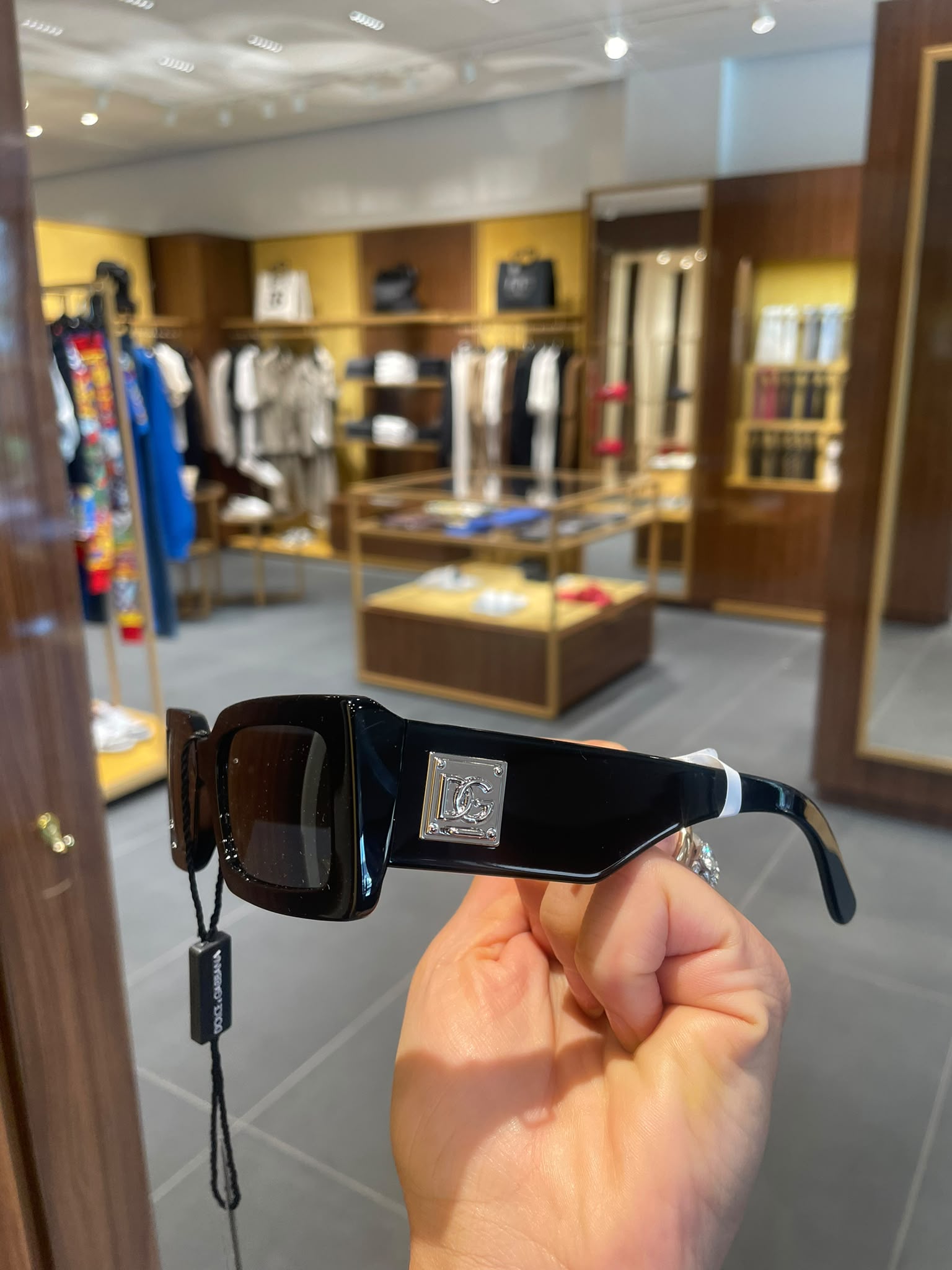 DG Logo Rectangular Sunglasses