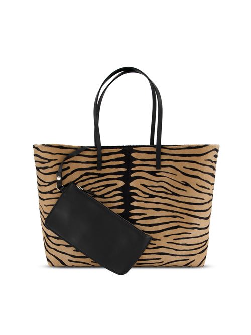 Shopper in pelle effetto cavallino