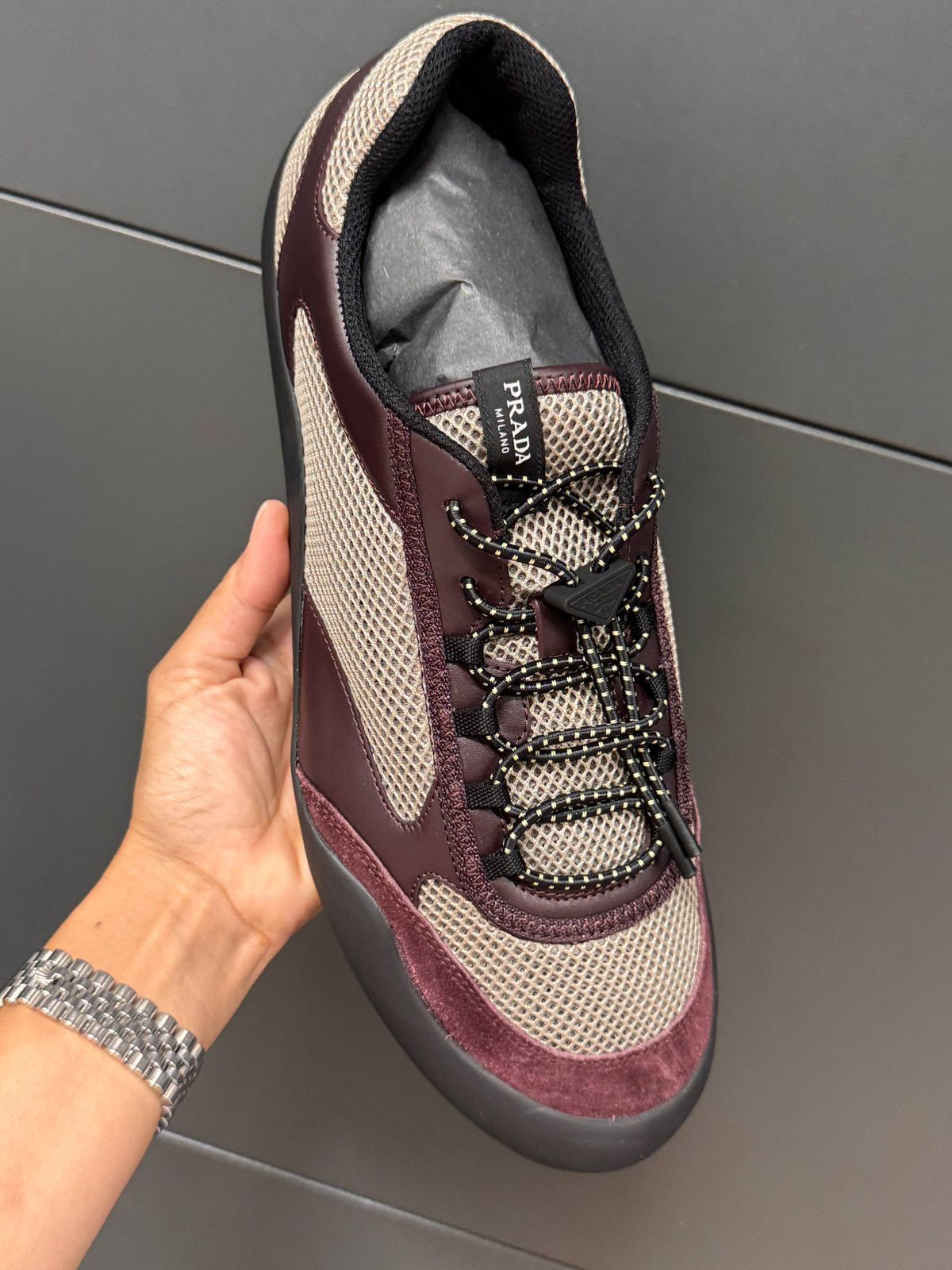 Downtown Mesh and Leather Sneakers