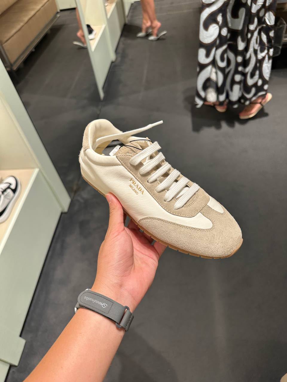 Retro Leather and Suede Sneakers