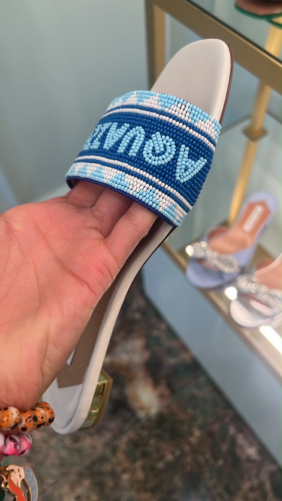 Beaded Slide Sandal