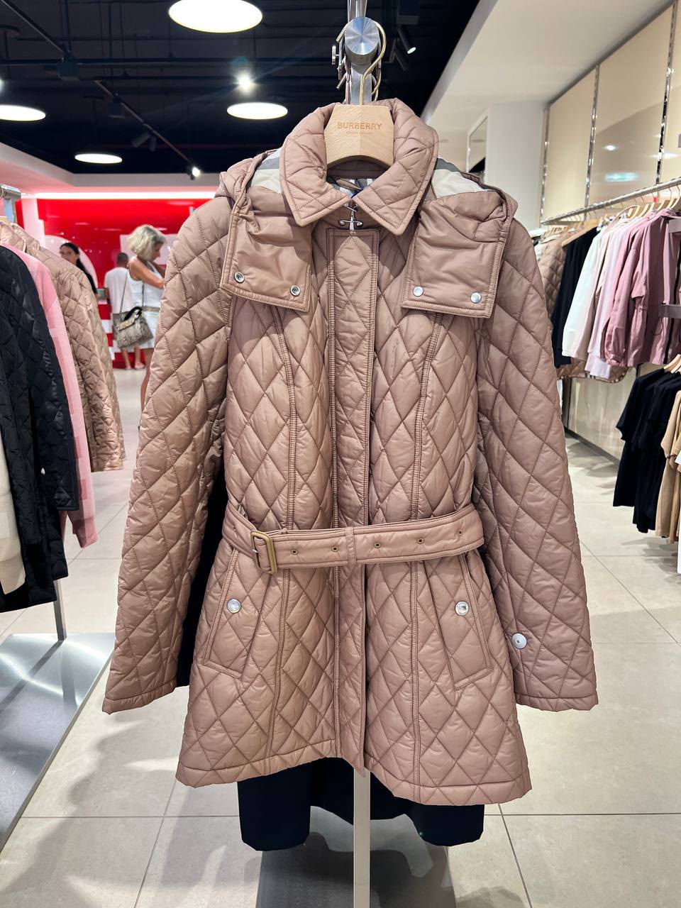 Diamond Quilted Belted Jacket