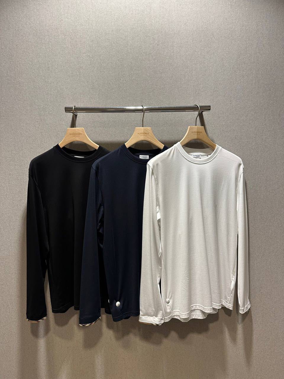 Long-sleeve T-shirt with Check Detail