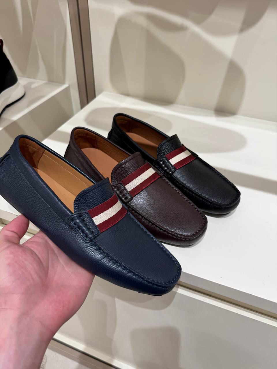 Pebbled Leather Loafers