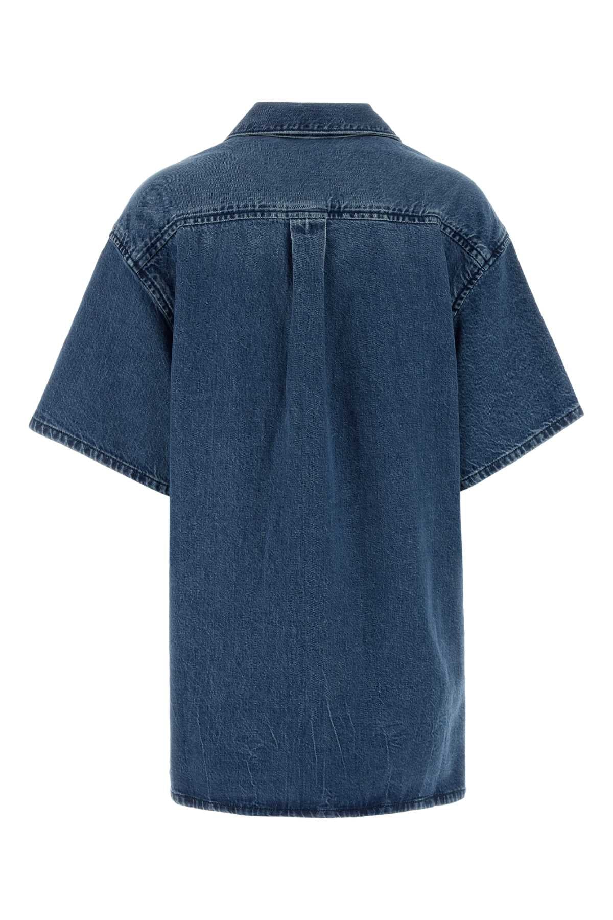 ALEXANDER WANG SHORT SLEEVE BOXY SHIRT DRESS For Women Exterior: 100% Cotton