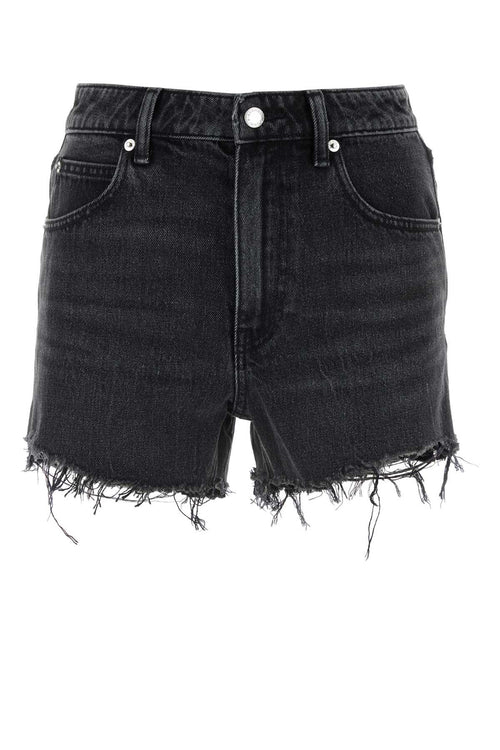 ALEXANDER WANG BITE SHORT - GREY AGED BACK PKT EMBOSS For Women Exterior: 100% Cotton