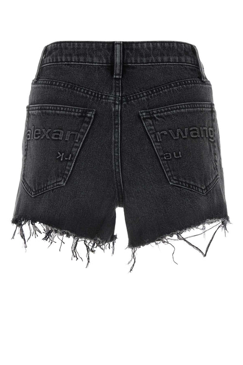ALEXANDER WANG BITE SHORT - GREY AGED BACK PKT EMBOSS For Women Exterior: 100% Cotton