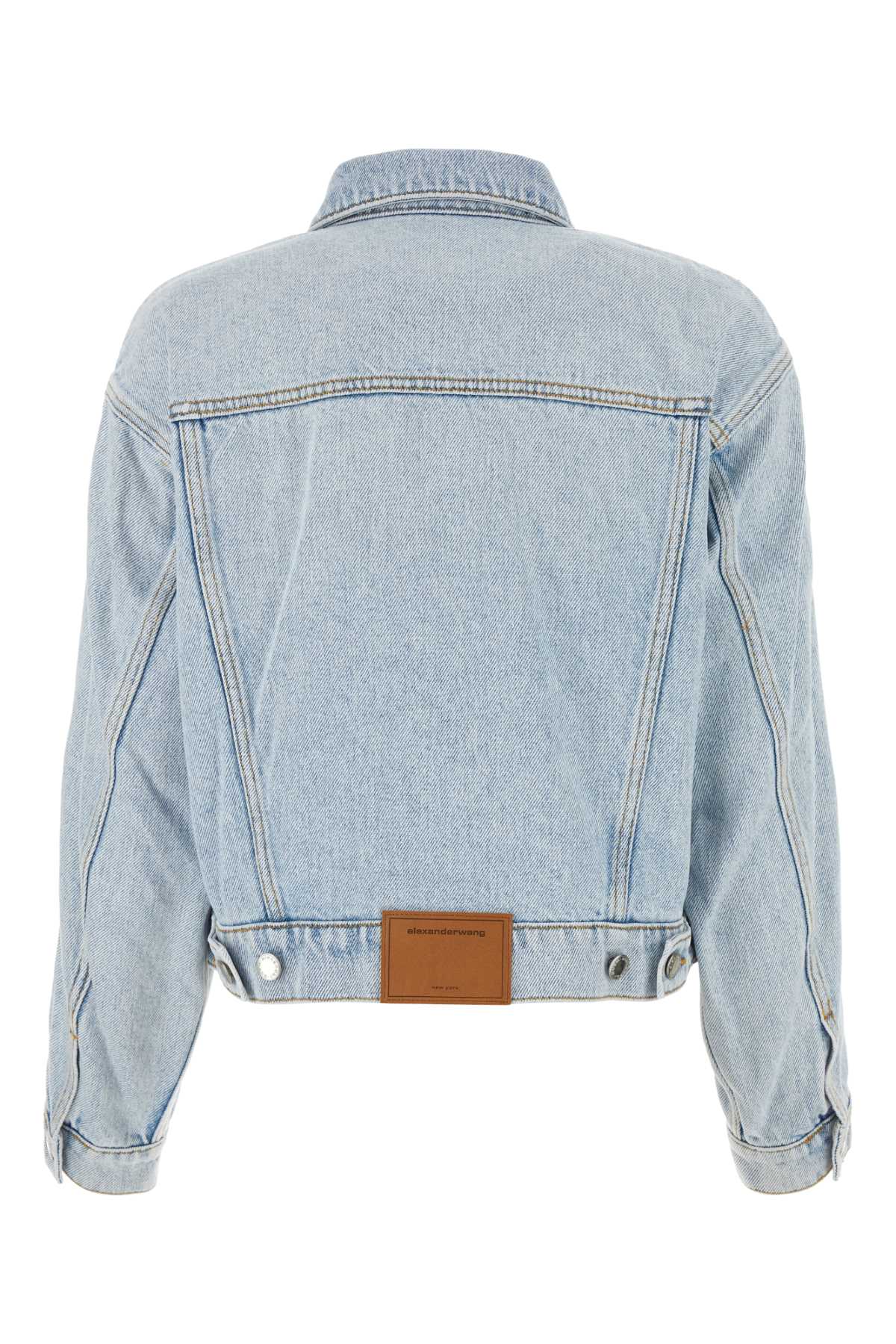 ALEXANDER WANG ZIPPED SLEEVE ROUNDED TRUCKER JACKET
