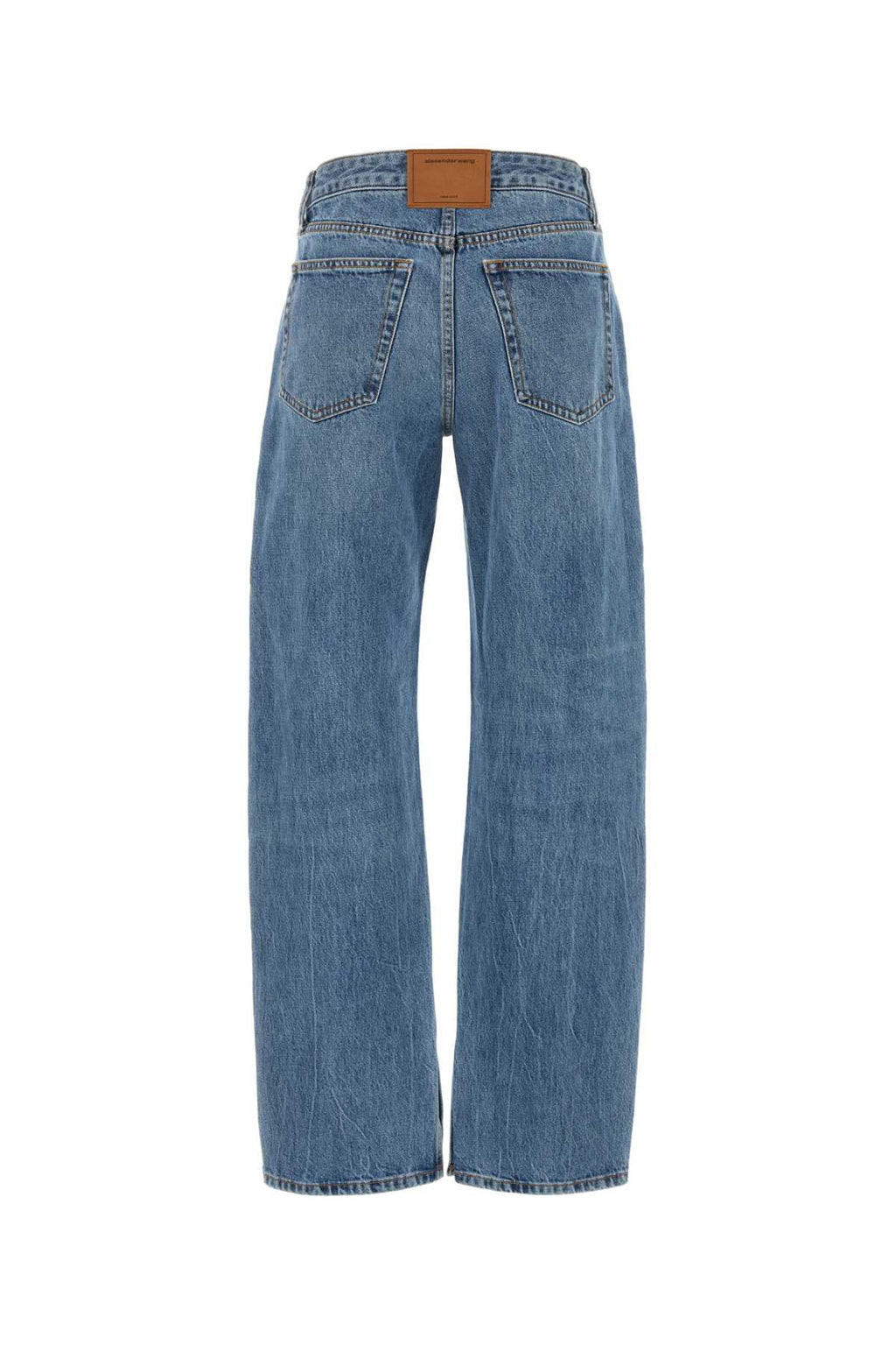 ALEXANDER WANG SLIT HEM JEAN PRESTYLE HOTFIX MESH UNDIE For Women Exterior: 100% Cotton