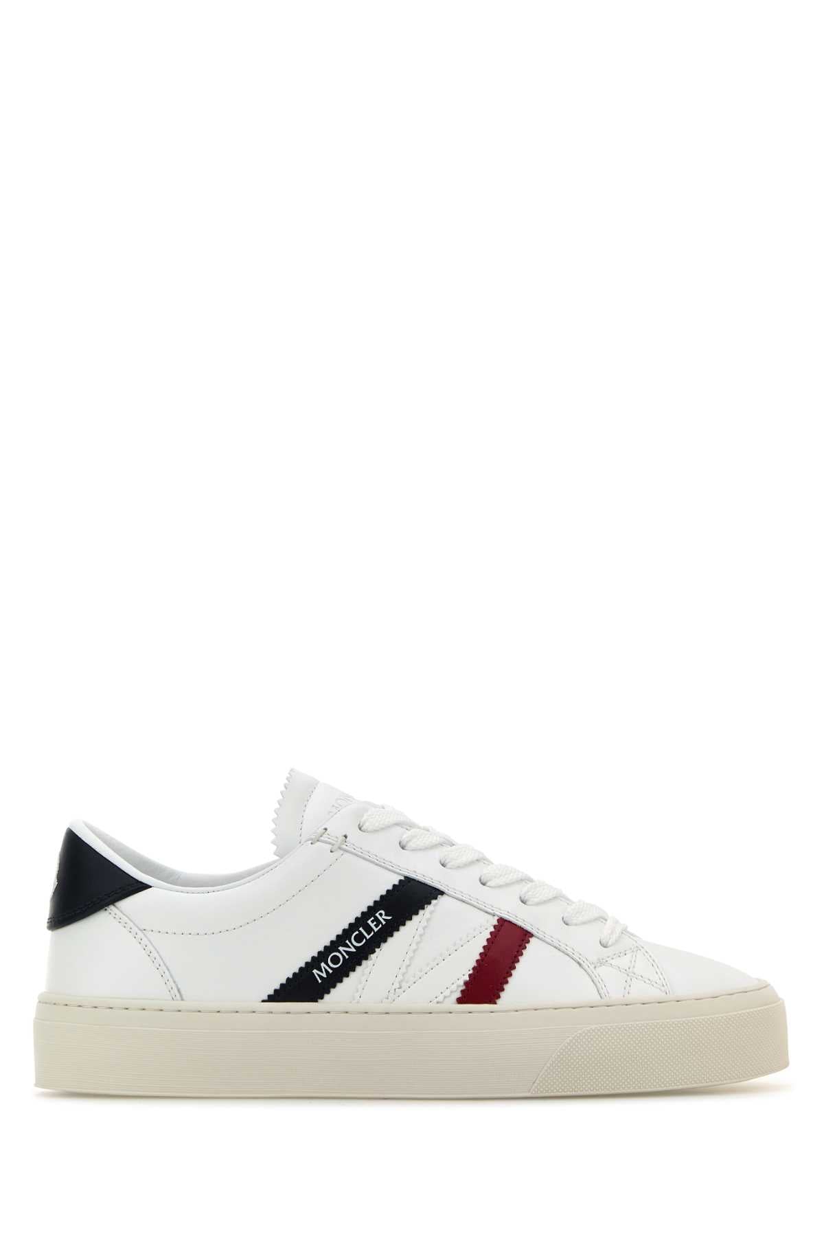 MONCLER MONACO2 LOW TOP SNEAKERS For Women Exterior: 100% Leather Interior: 100% Leather Sole: Rubber
