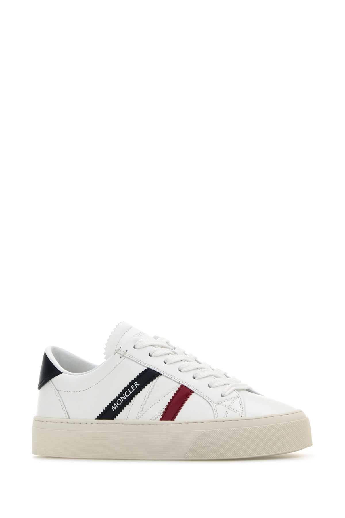 MONCLER MONACO2 LOW TOP SNEAKERS For Women Exterior: 100% Leather Interior: 100% Leather Sole: Rubber