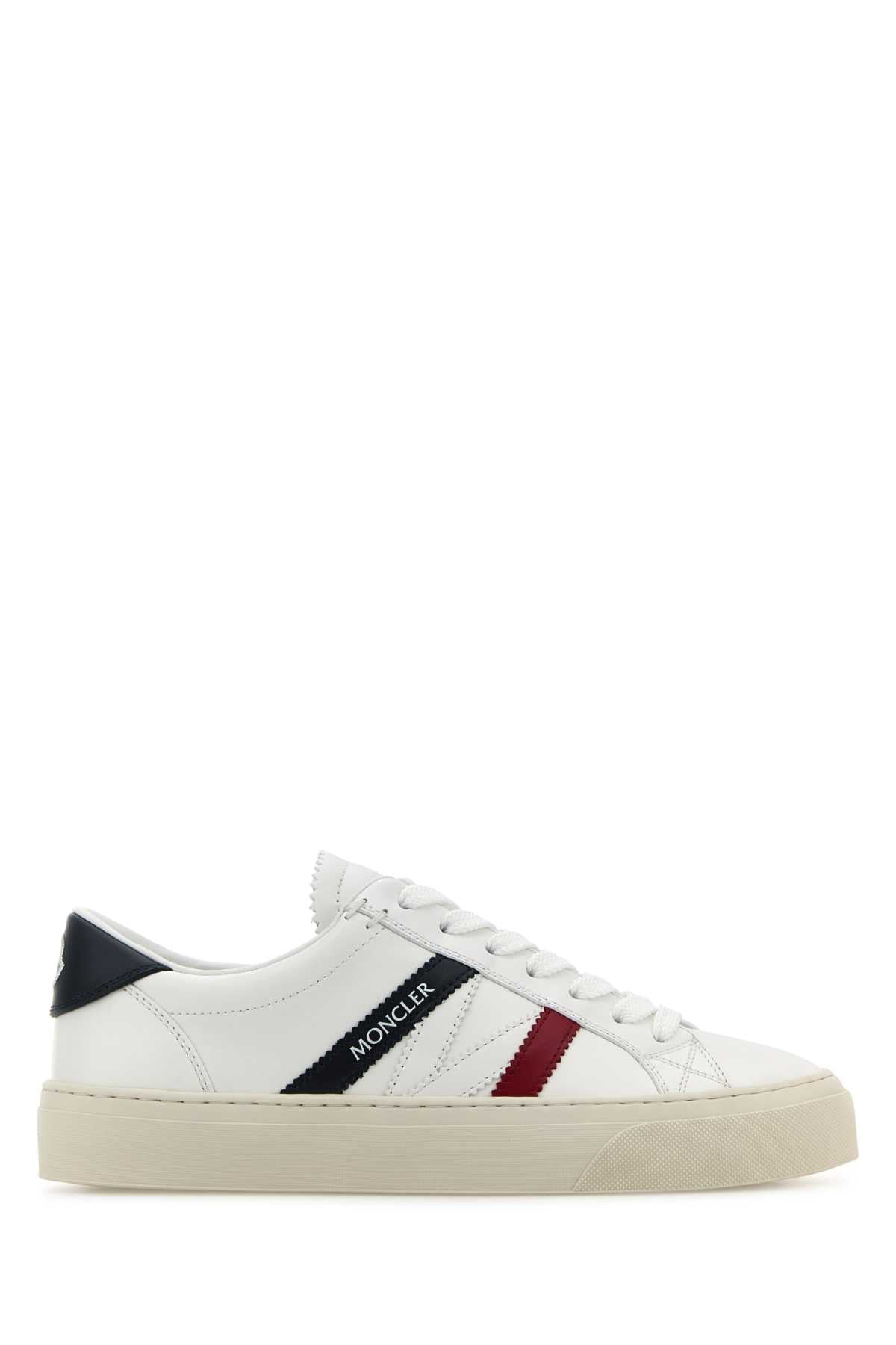 MONCLER MONACO2 LOW TOP SNEAKERS For Women Exterior: 100% Leather Interior: 100% Leather Sole: Rubber