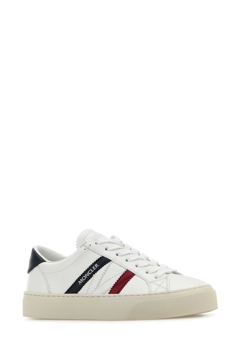 MONCLER MONACO2 LOW TOP SNEAKERS For Women Exterior: 100% Leather Interior: 100% Leather Sole: Rubber