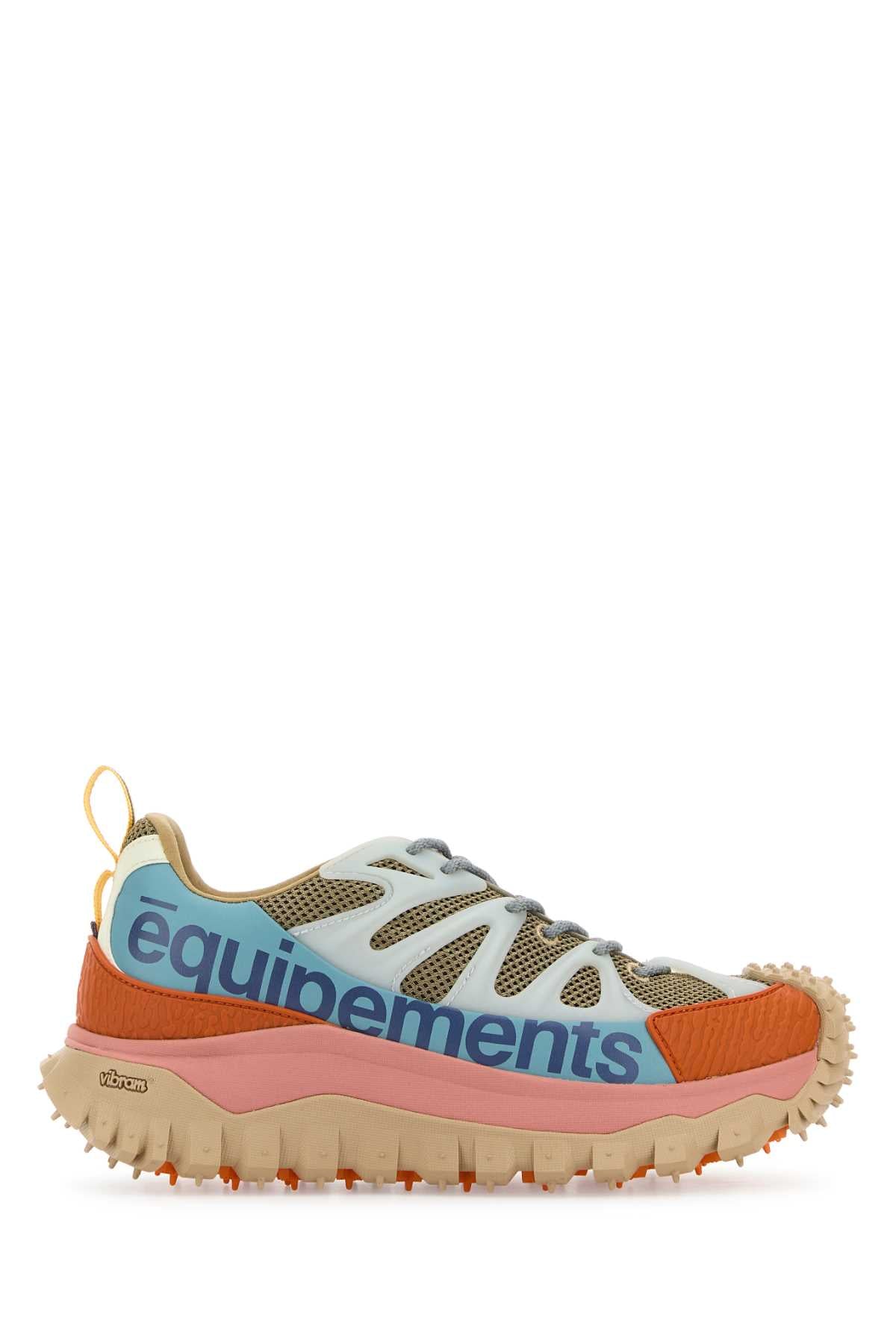 MONCLER TRAILGRIP AMOEBA LOW TOP SNEAKERS For Women Exterior: 100% Fabric 100% Leather 100% Rubber Interior: 100% Fabric Sole: Rubber