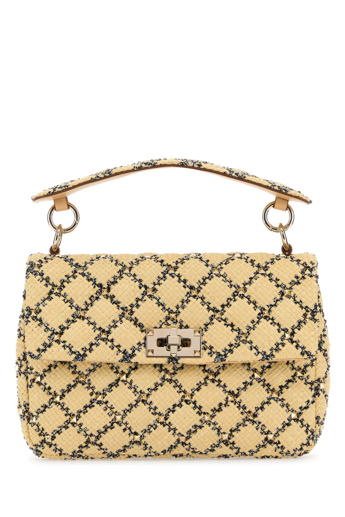 VALENTINO GARAVANI BORSA For Women Exterior: 100% Raffia Lining: 100% Leather Finishing: Platinum