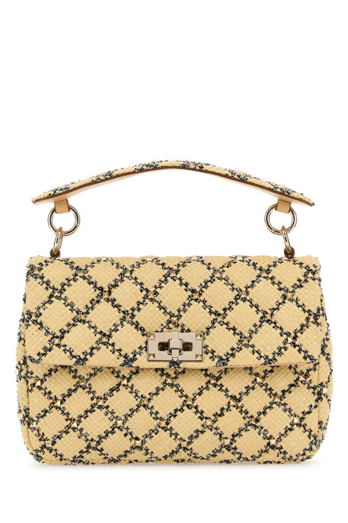 VALENTINO GARAVANI BORSA For Women Exterior: 100% Raffia Lining: 100% Leather Finishing: Platinum