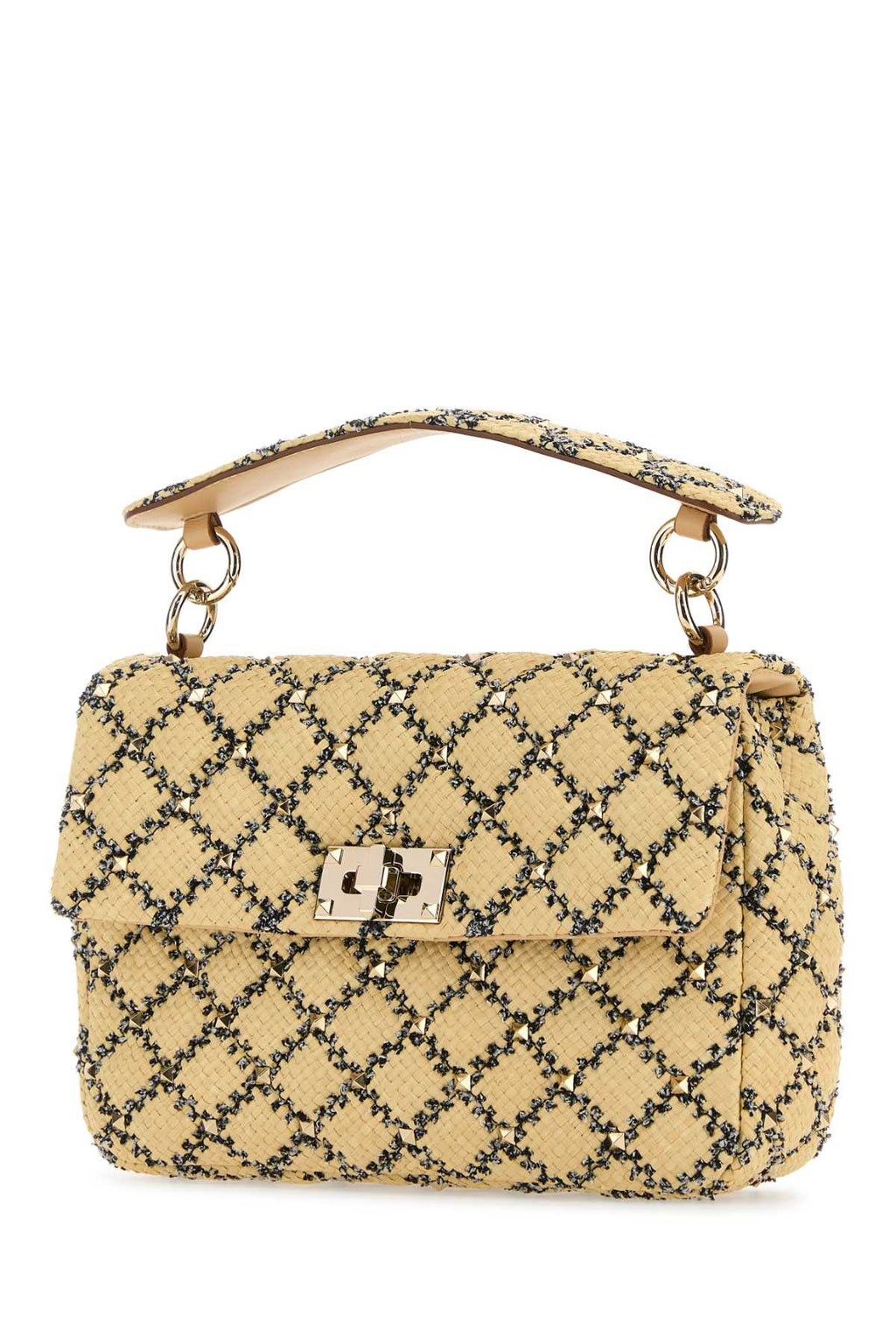 VALENTINO GARAVANI BORSA For Women Exterior: 100% Raffia Lining: 100% Leather Finishing: Platinum