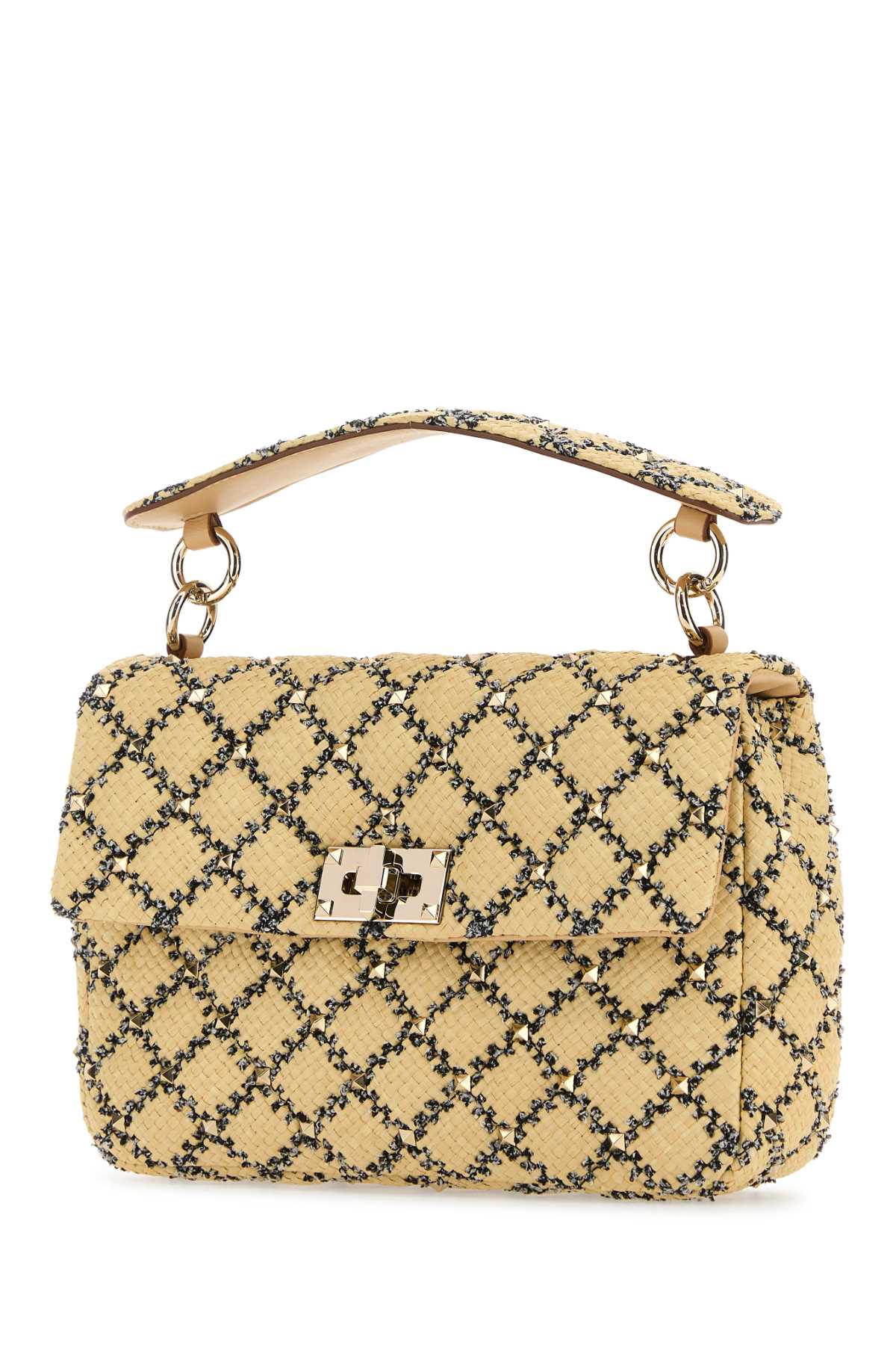 VALENTINO GARAVANI BORSA For Women Exterior: 100% Raffia Lining: 100% Leather Finishing: Platinum