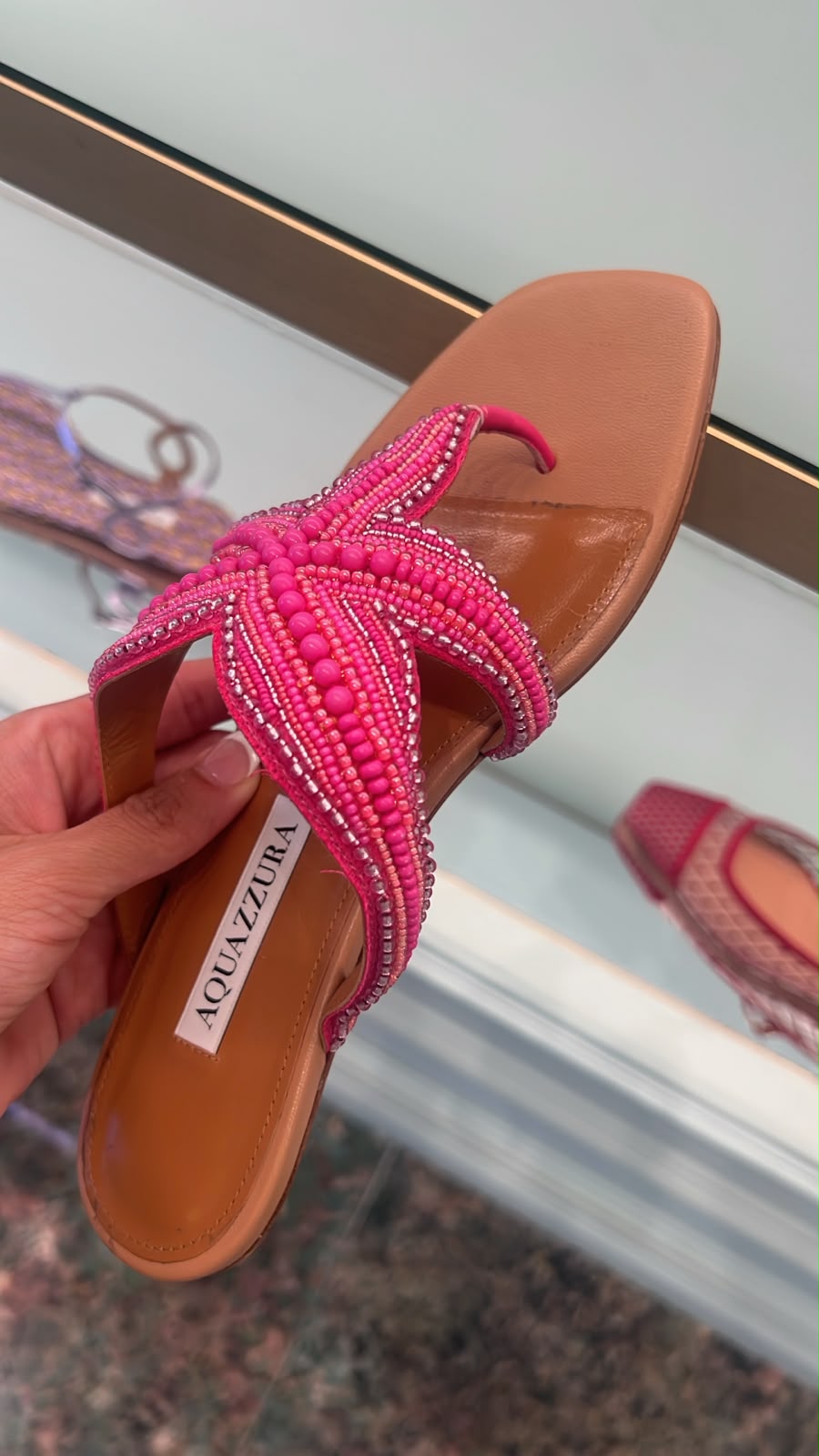 Starfish Beaded Flat Sandals