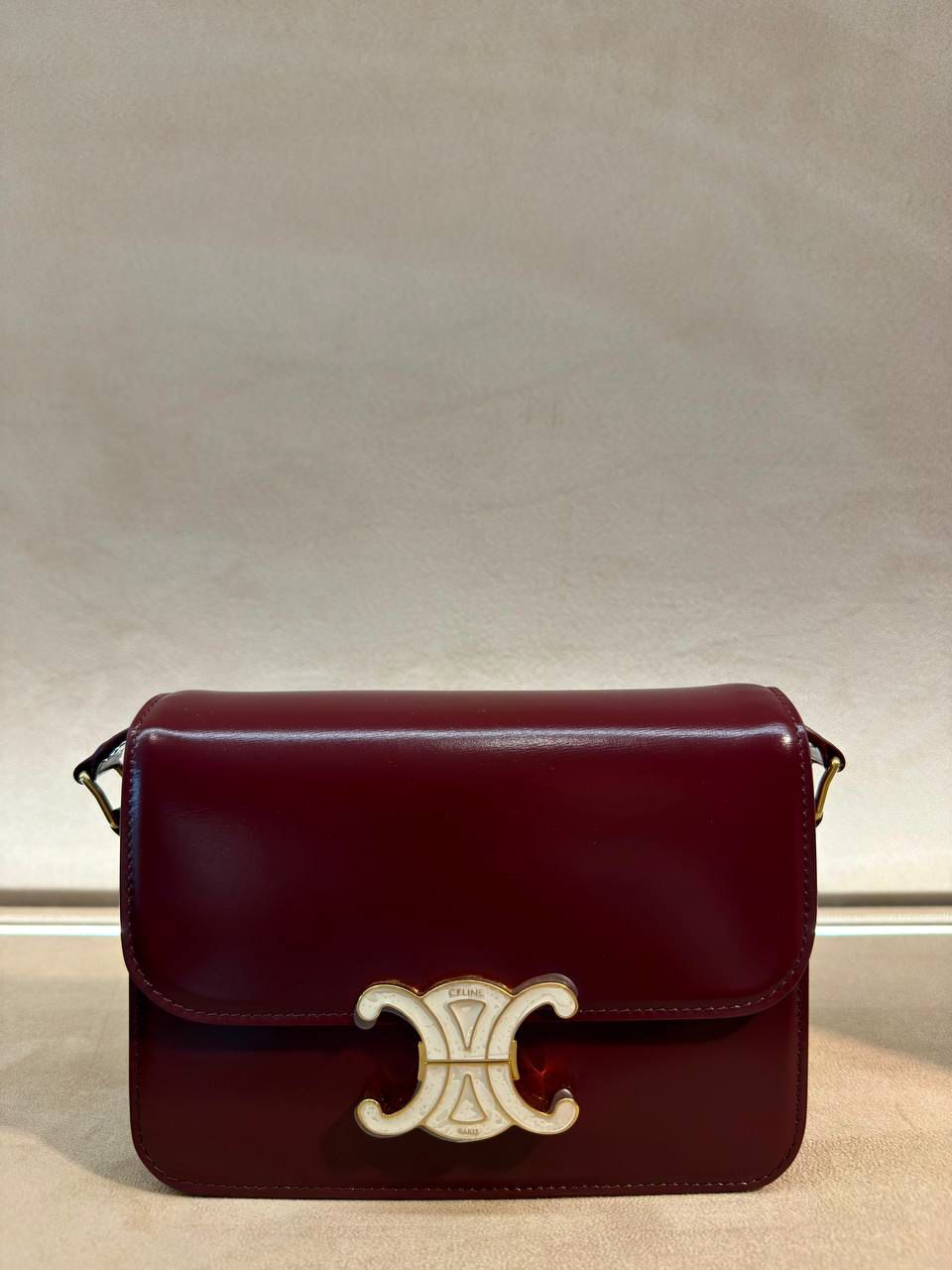 Teen Triomphe Bag in Shiny Calfskin