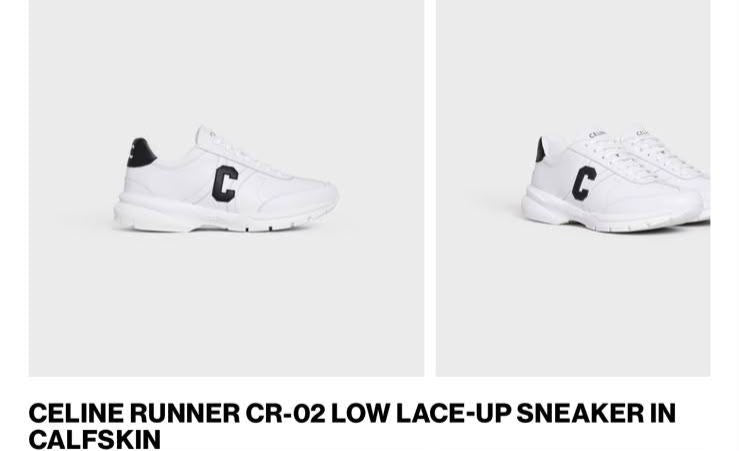 Runner CR-02 Low Lace-Up Sneaker in Calfskin