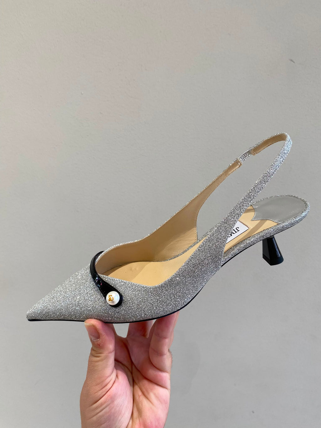 Glitter Kitten Heel Pumps