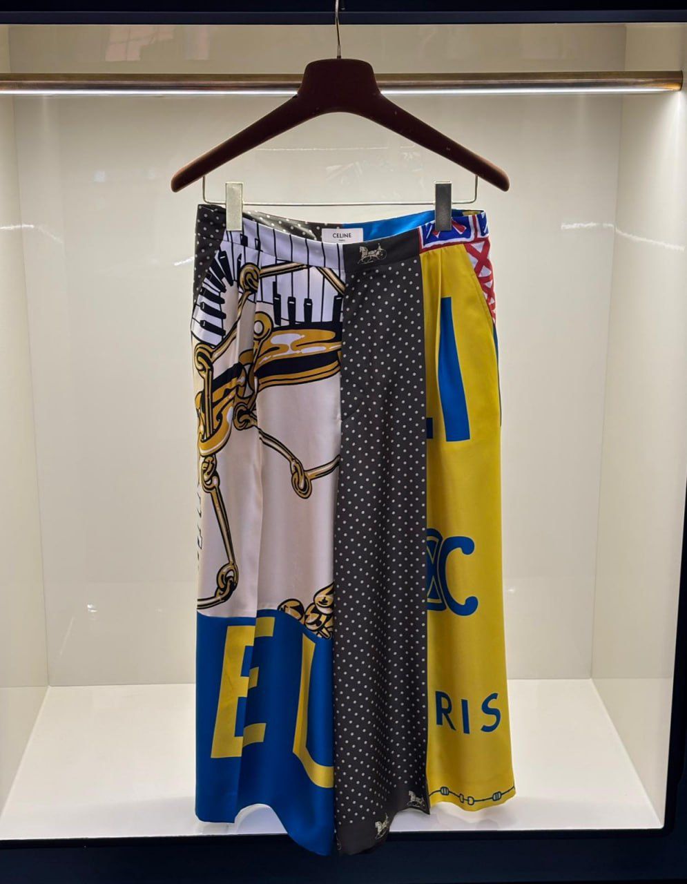 Printed Silk Wide-Leg Trousers