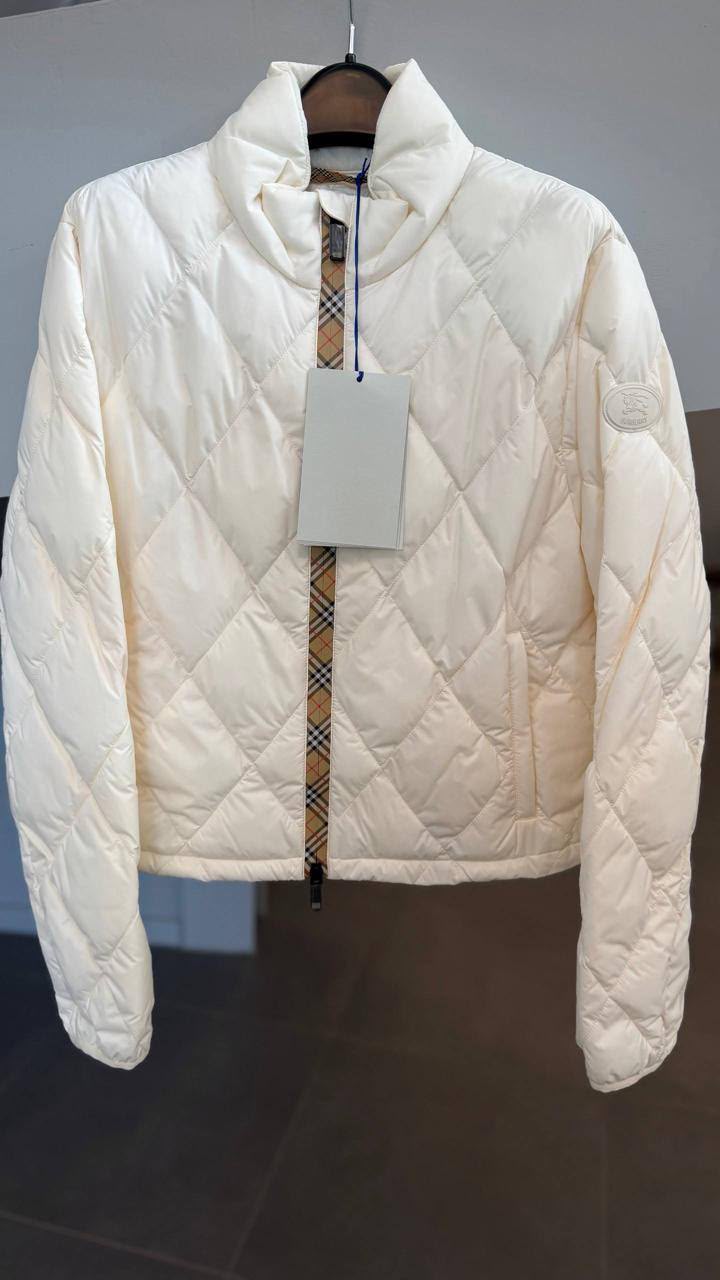 Diamond Quilted Jacket with Vintage Check Trim